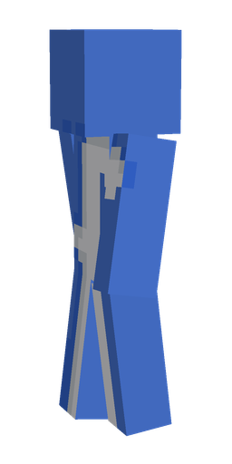 Blue skin: body, left side render