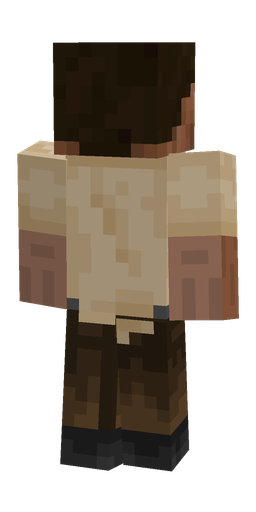Black skin: body, back render