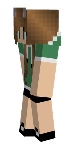 Brown skin: body, left side render