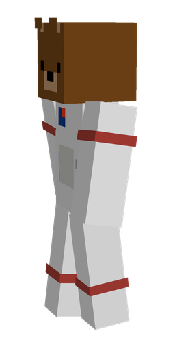Brown skin: body, left side render