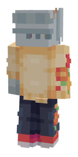 Blue skin: body, back render