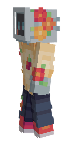 Blue skin: body, left side render