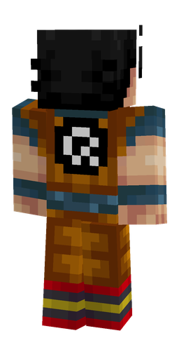 Black skin: body, back render