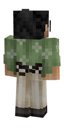 Black skin: body, back render