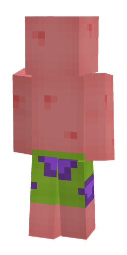 Green skin: body, back render