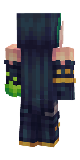 Blue skin: body, back render