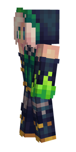 Blue skin: body, left side render