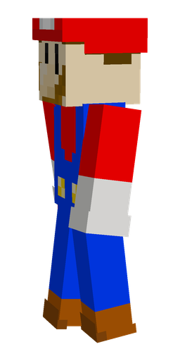 Blue skin: body, left side render