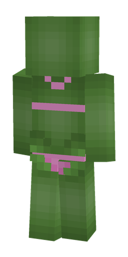 Green skin: body, back render