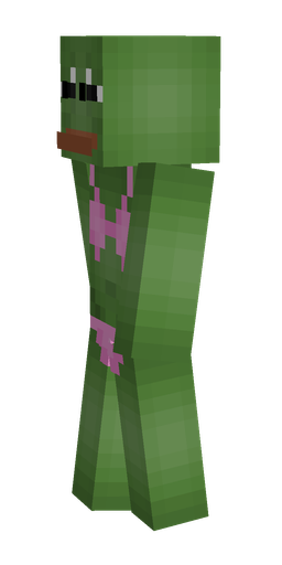 Green skin: body, left side render