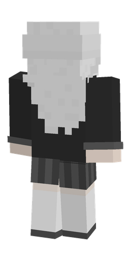 Black skin: body, back render