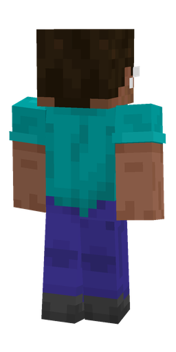 Blue skin: body, back render