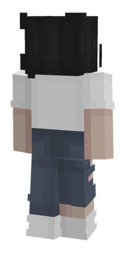 Black skin: body, back render