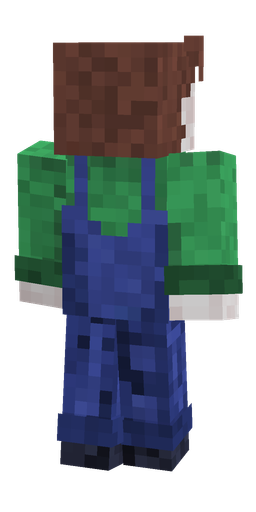 Blue skin: body, back render