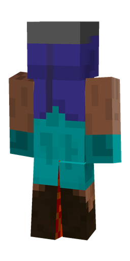 Blue skin: body, back render