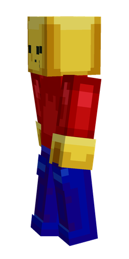 Blue skin: body, left side render