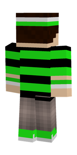 Black skin: body, back render